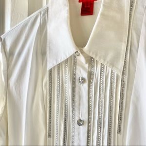 V Cristina Rhinestone Blouse